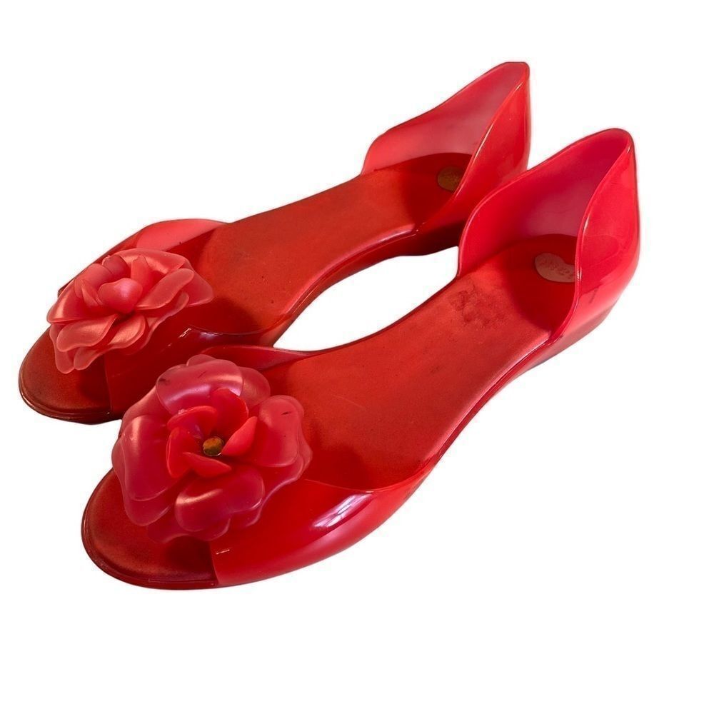 Melissa Flower red jellies flats